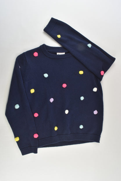B Collection Size 7 Colourful Pom Poms Knitted Jumper