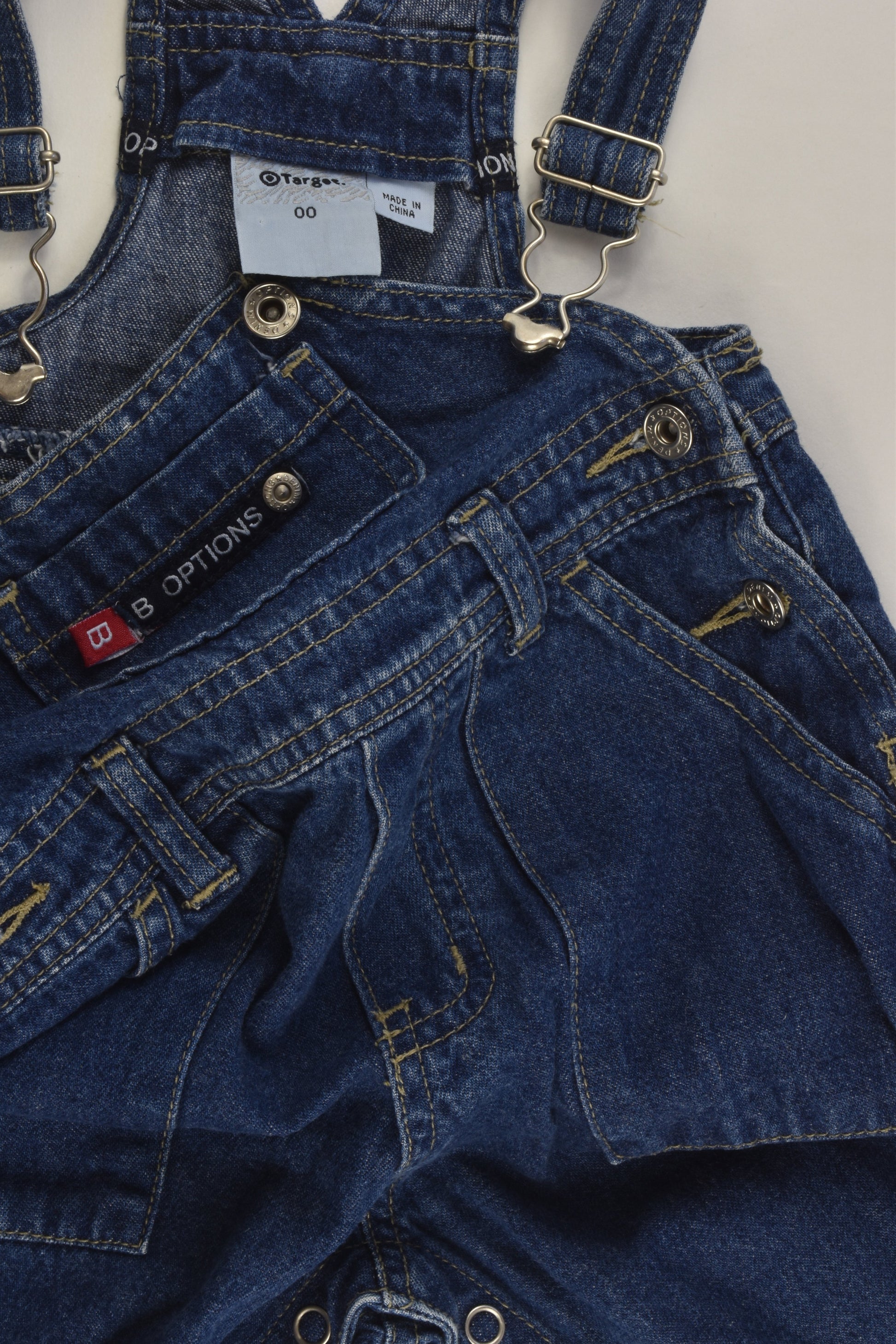 B Options by Target Size 00 Vintage Denim Overalls