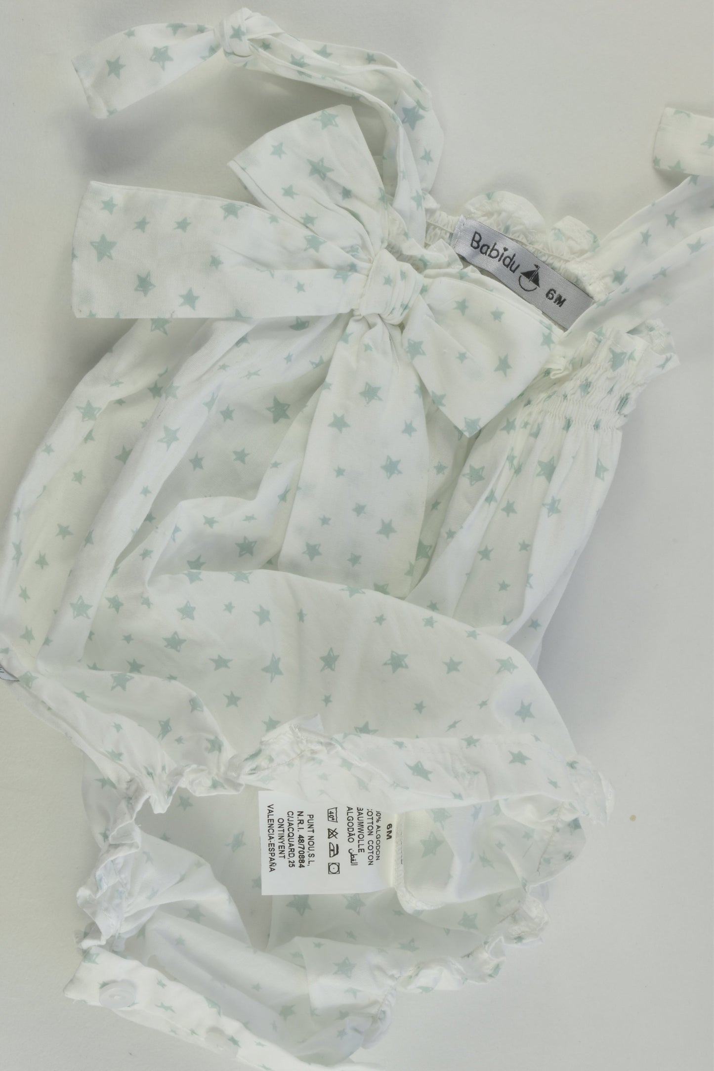 Babidu (Spain) Size 00 (6 months) Stars Short Romper