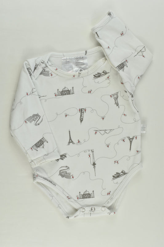 Babu Size 00 (3-6 months) World Cities Bodysuit