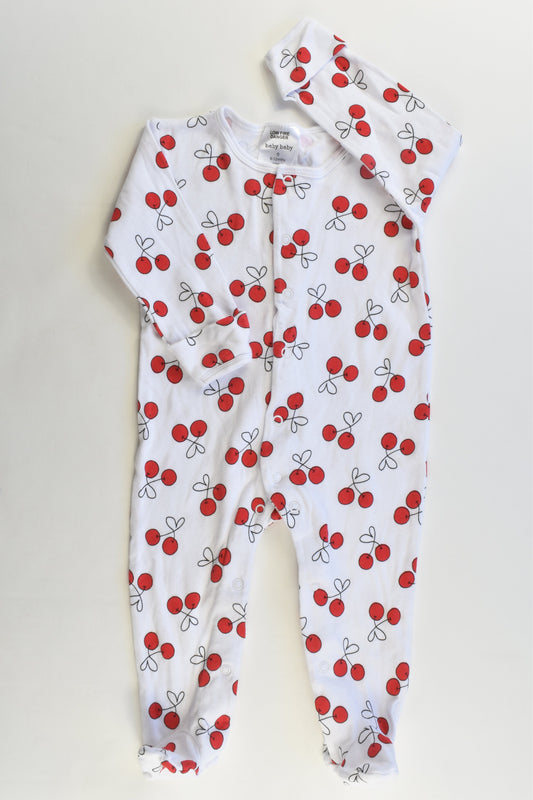 Baby Baby Size 0 (6-12 months) Cherries Footed Romper