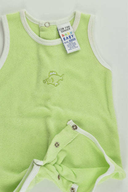 Baby Baby Size 0000 (Newborn, 54 cm) Vintage (?) Fish Terry Playsuit