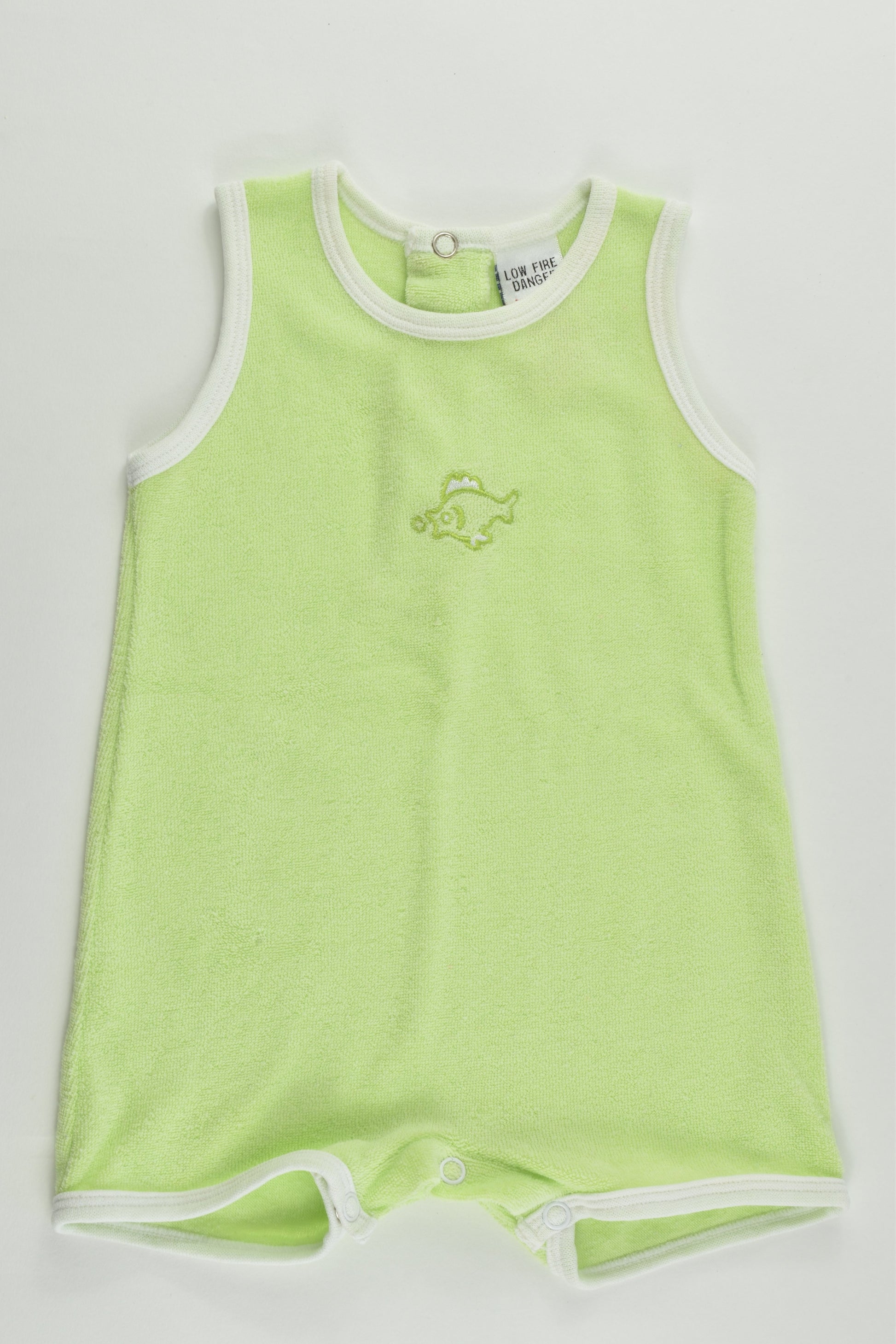 Baby Baby Size 0000 (Newborn, 54 cm) Vintage (?) Fish Terry Playsuit
