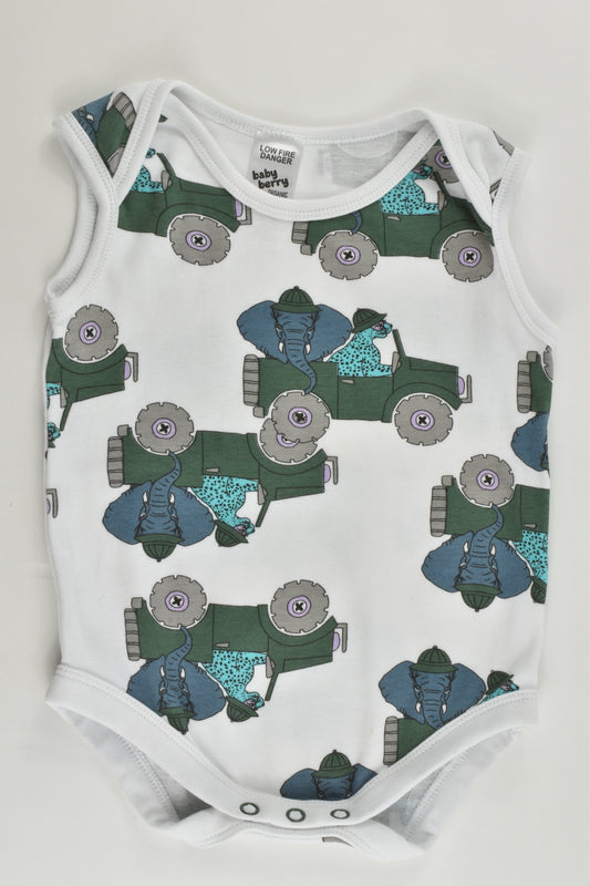 Baby Berry Organic Size 1 (12-18 months) Safari Bodysuit