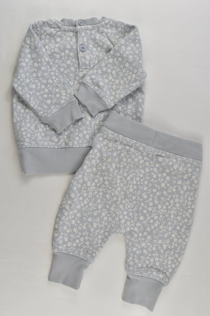 Baby Berry Size 00 (3-6 months) Floral Sweater and Track Pants