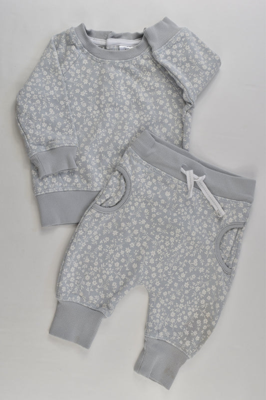 Baby Berry Size 00 (3-6 months) Floral Sweater and Track Pants