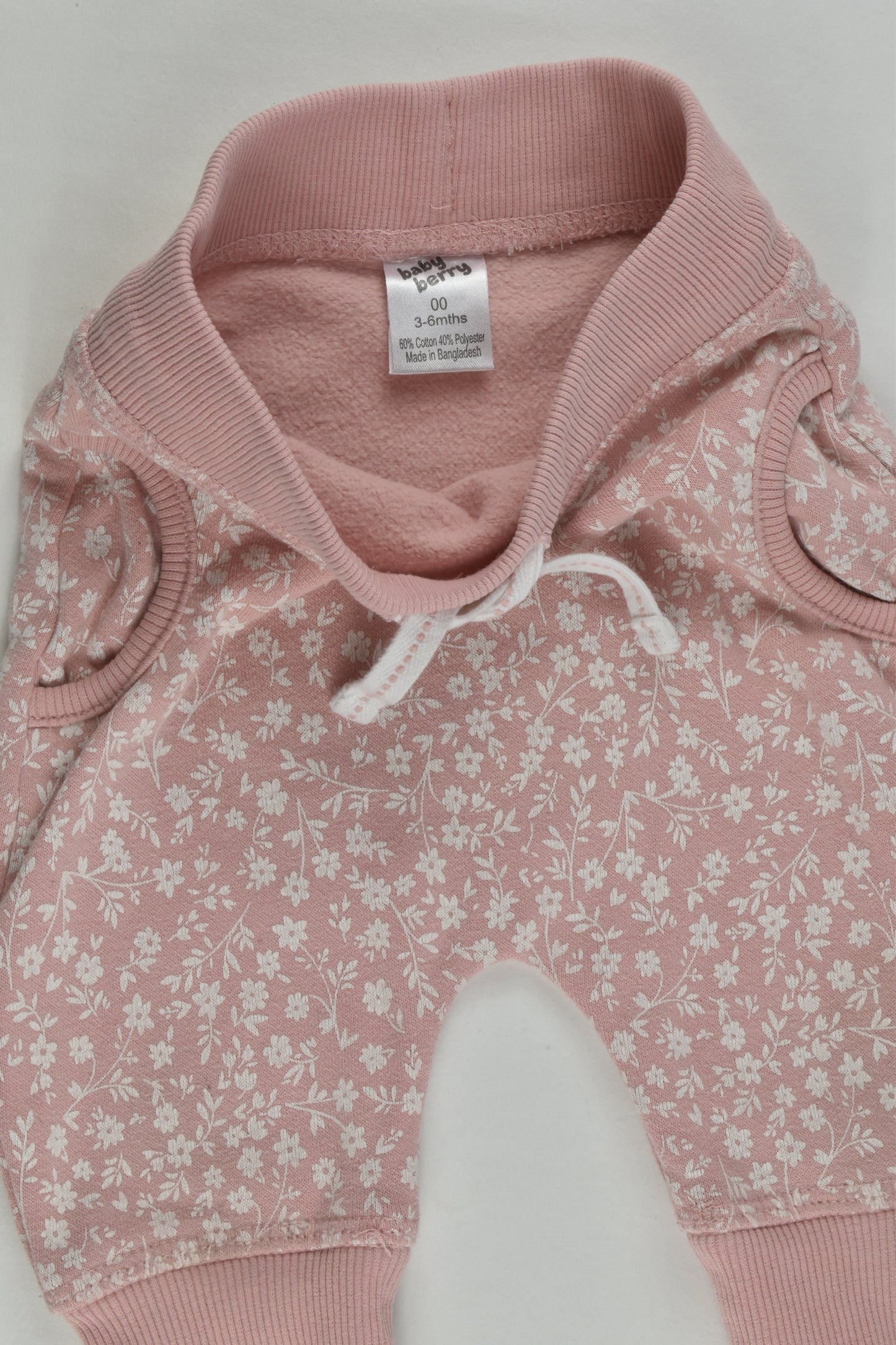 Baby Berry Size 00 (3-6 months) Floral Track Pants