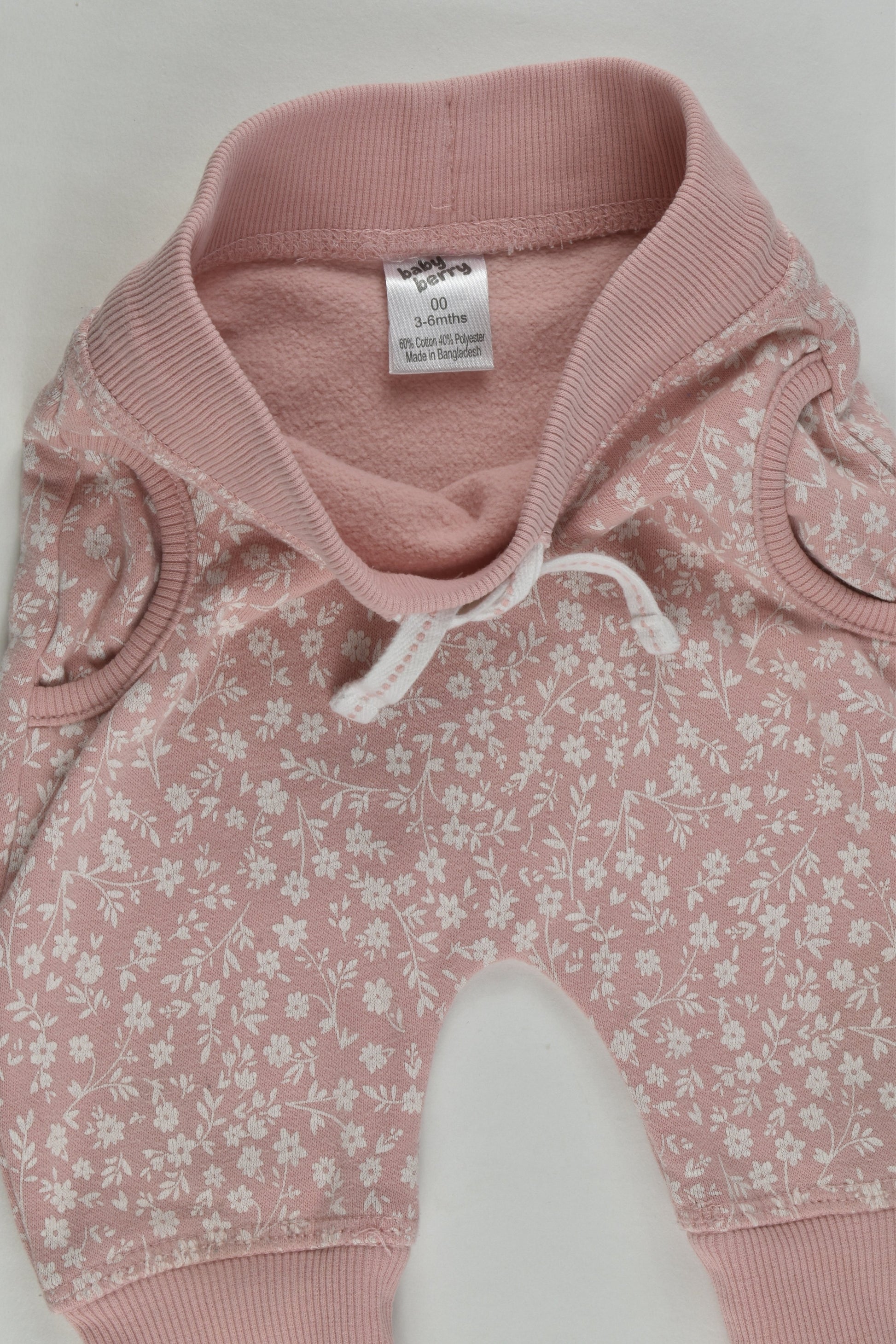 Baby Berry Size 00 (3-6 months) Floral Track Pants