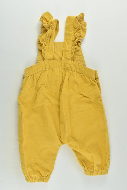 Baby Berry Size 00 (3-6 months) Lightweight Mustard Cord Overalls