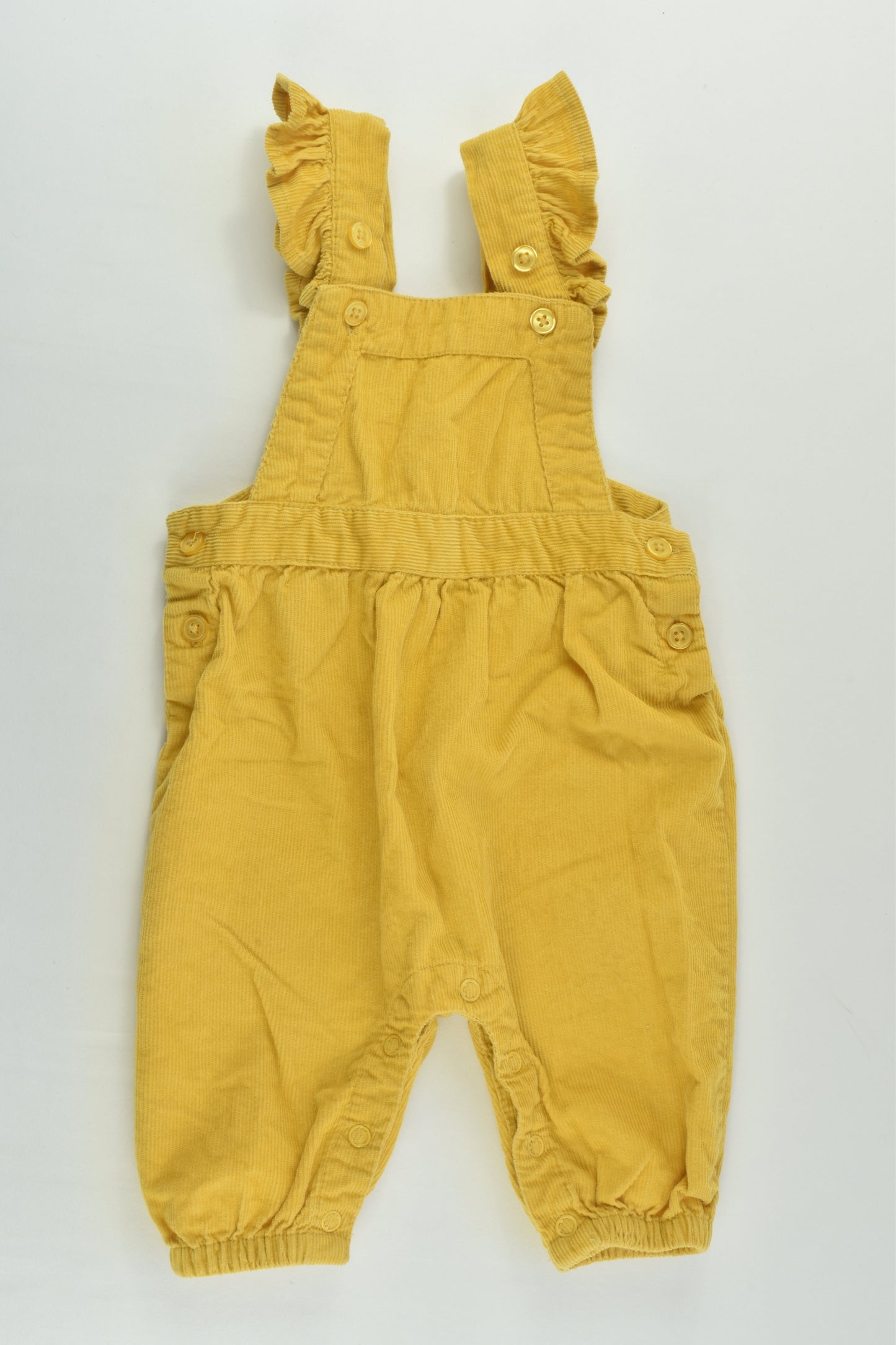 Baby Berry Size 00 (3-6 months) Lightweight Mustard Cord Overalls