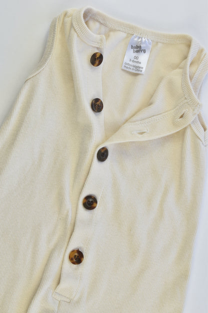 Baby Berry Size 00 (3-6 months) Ribbed Cotton Romper