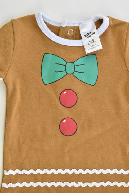 Baby Berry Size 000 (0-3 months) Gingerbread Man Romper