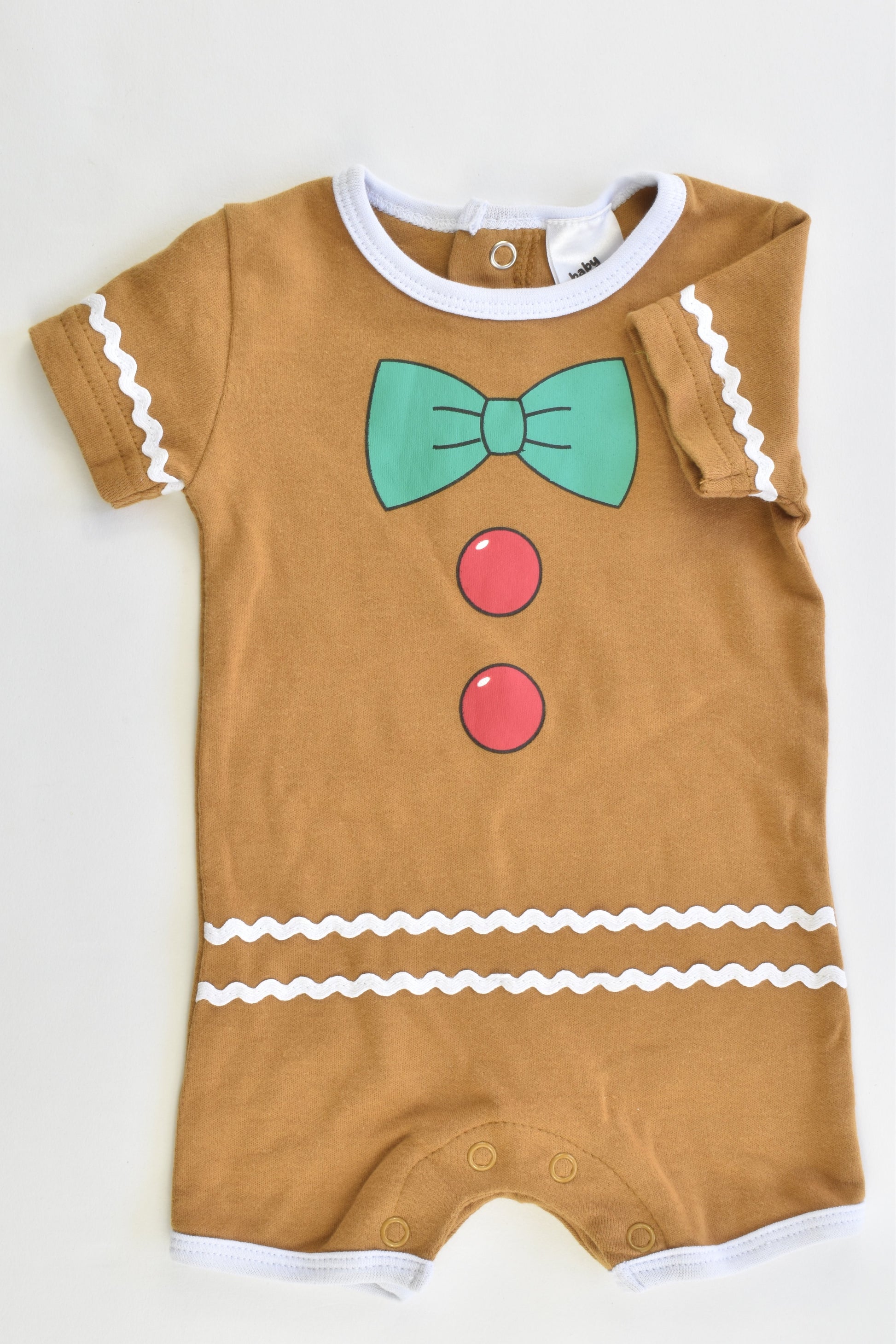 Baby Berry Size 000 (0-3 months) Gingerbread Man Romper