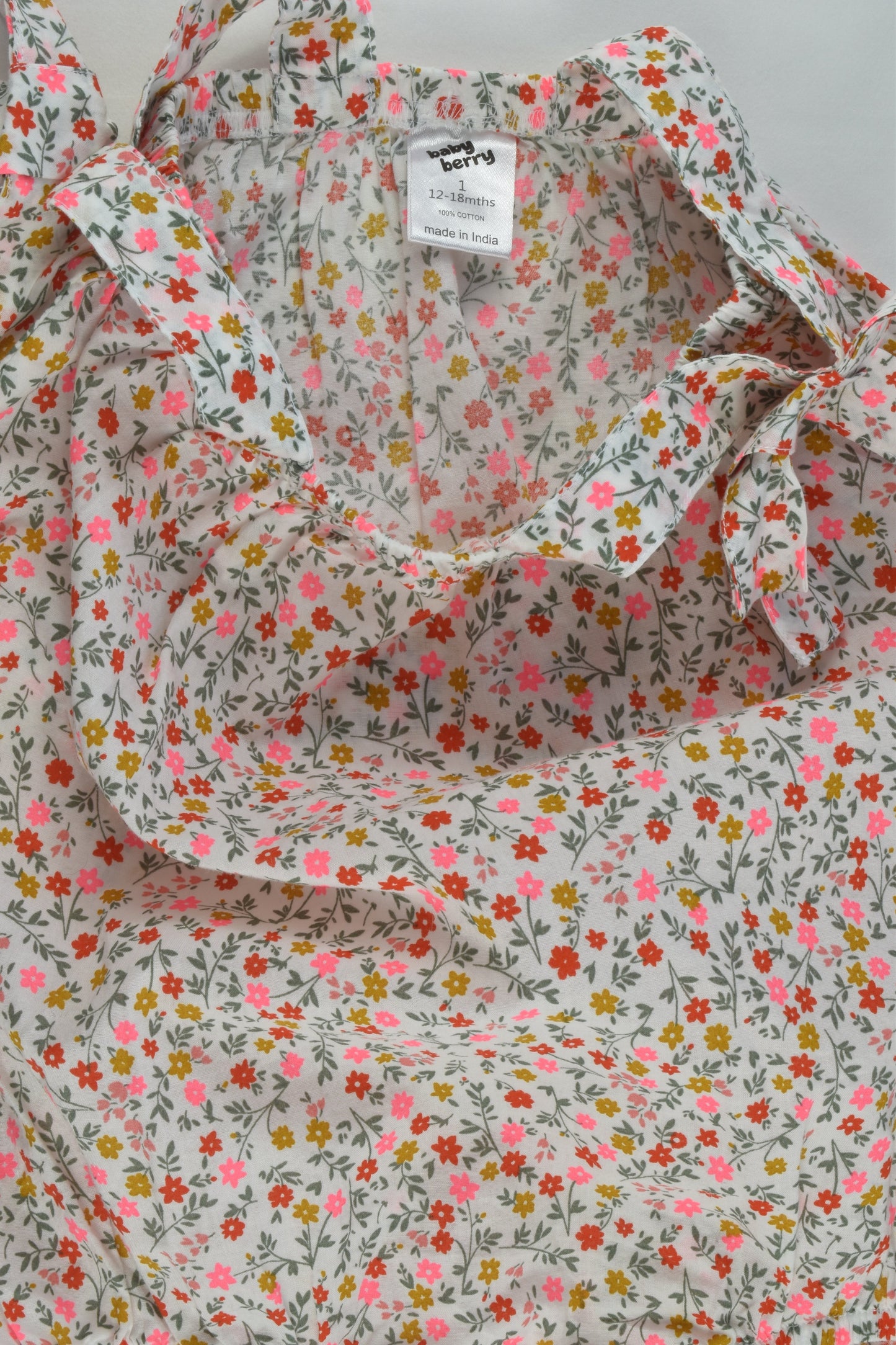 Baby Berry Size 1 (12-18 months) Floral Summer Romper