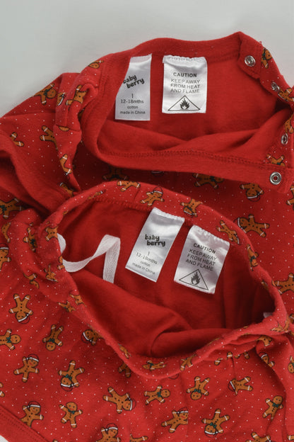 Baby Berry Size 1 Gingerbread Man Christmas Outfit