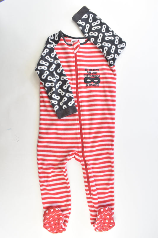 Baby Berry Size 3 "Little Boys Are Just Superheroes in Disguise" Fleecy Onesie
