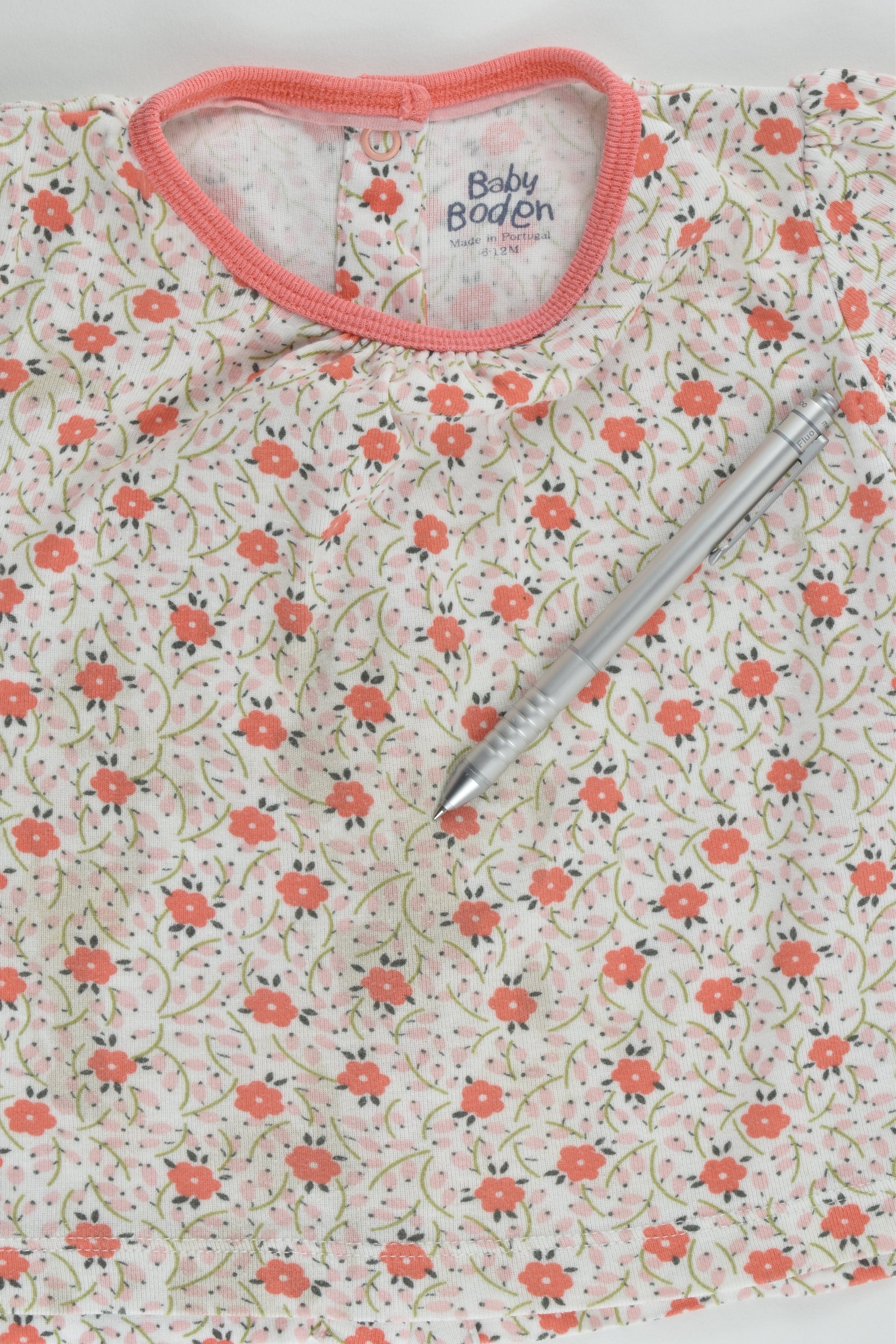 Baby Boden Size 0 (6-12 months) Floral T-shirt