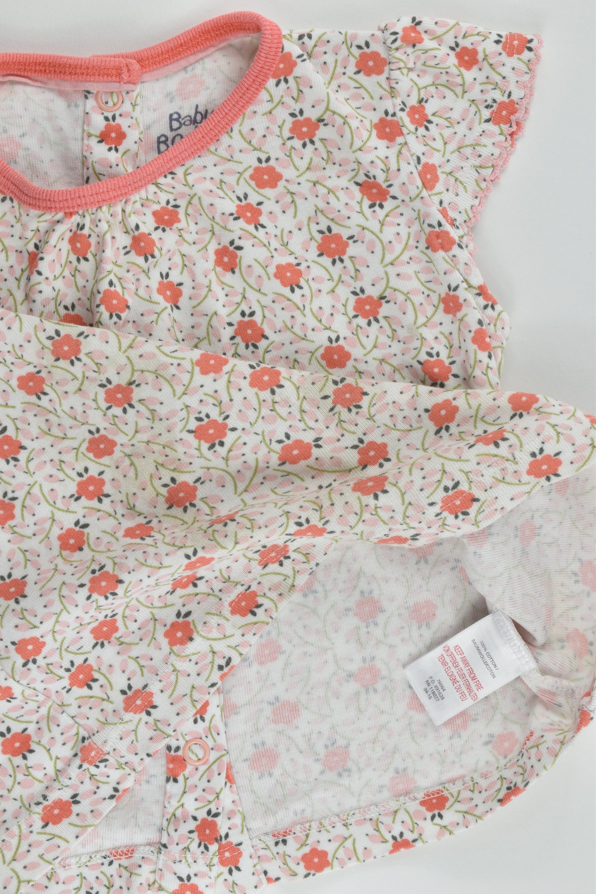 Baby Boden Size 0 (6-12 months) Floral T-shirt