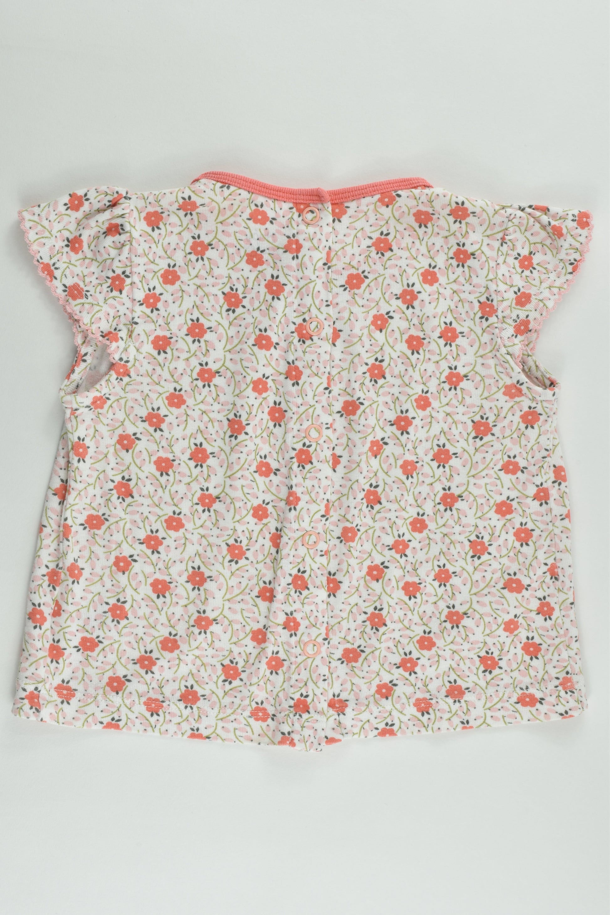 Baby Boden Size 0 (6-12 months) Floral T-shirt