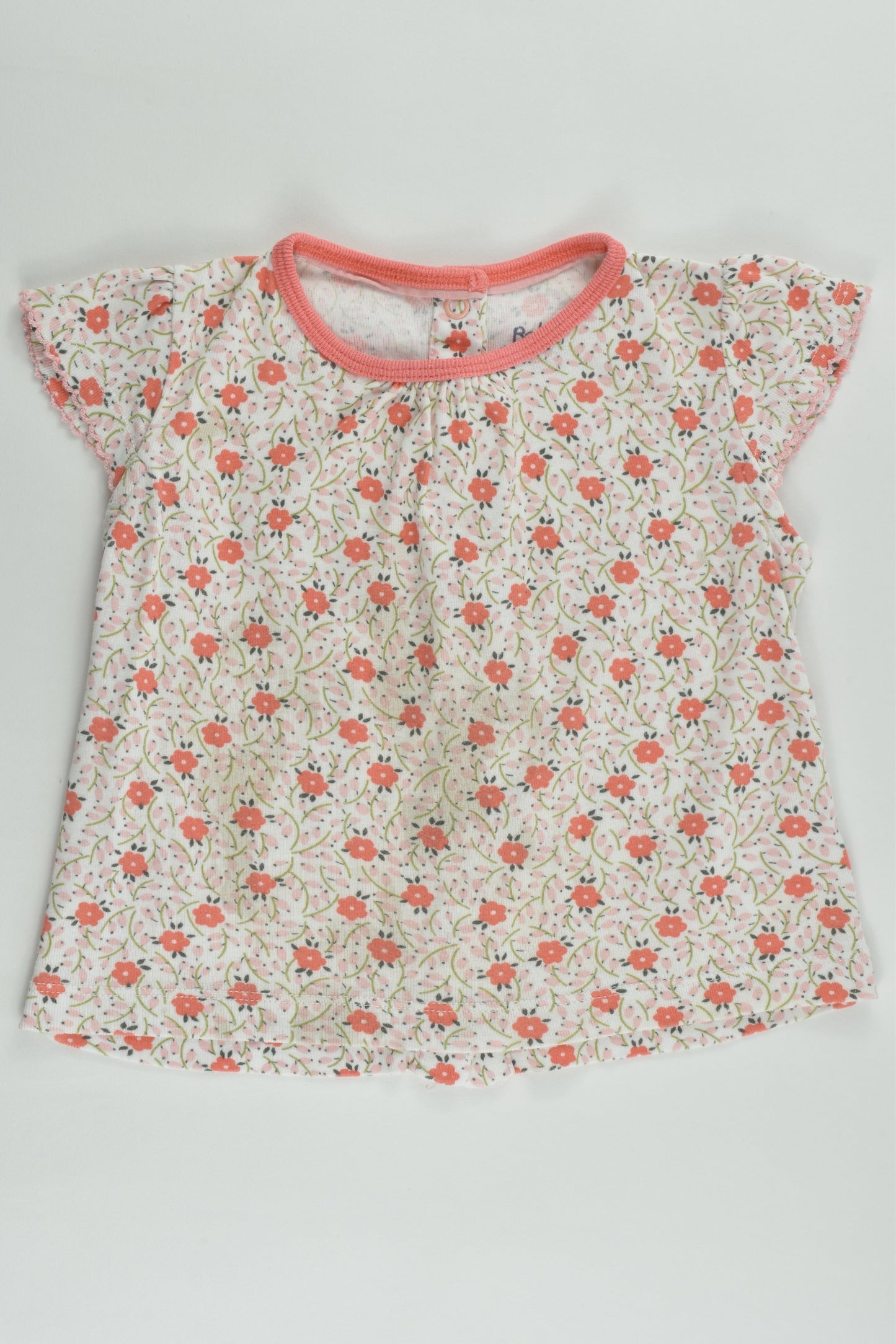 Baby Boden Size 0 (6-12 months) Floral T-shirt
