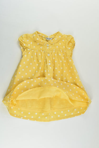 Baby Boden Size 00 (3-6 months) Lined Polka Dots Dress