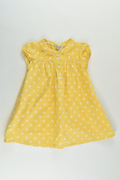 Baby Boden Size 00 (3-6 months) Lined Polka Dots Dress