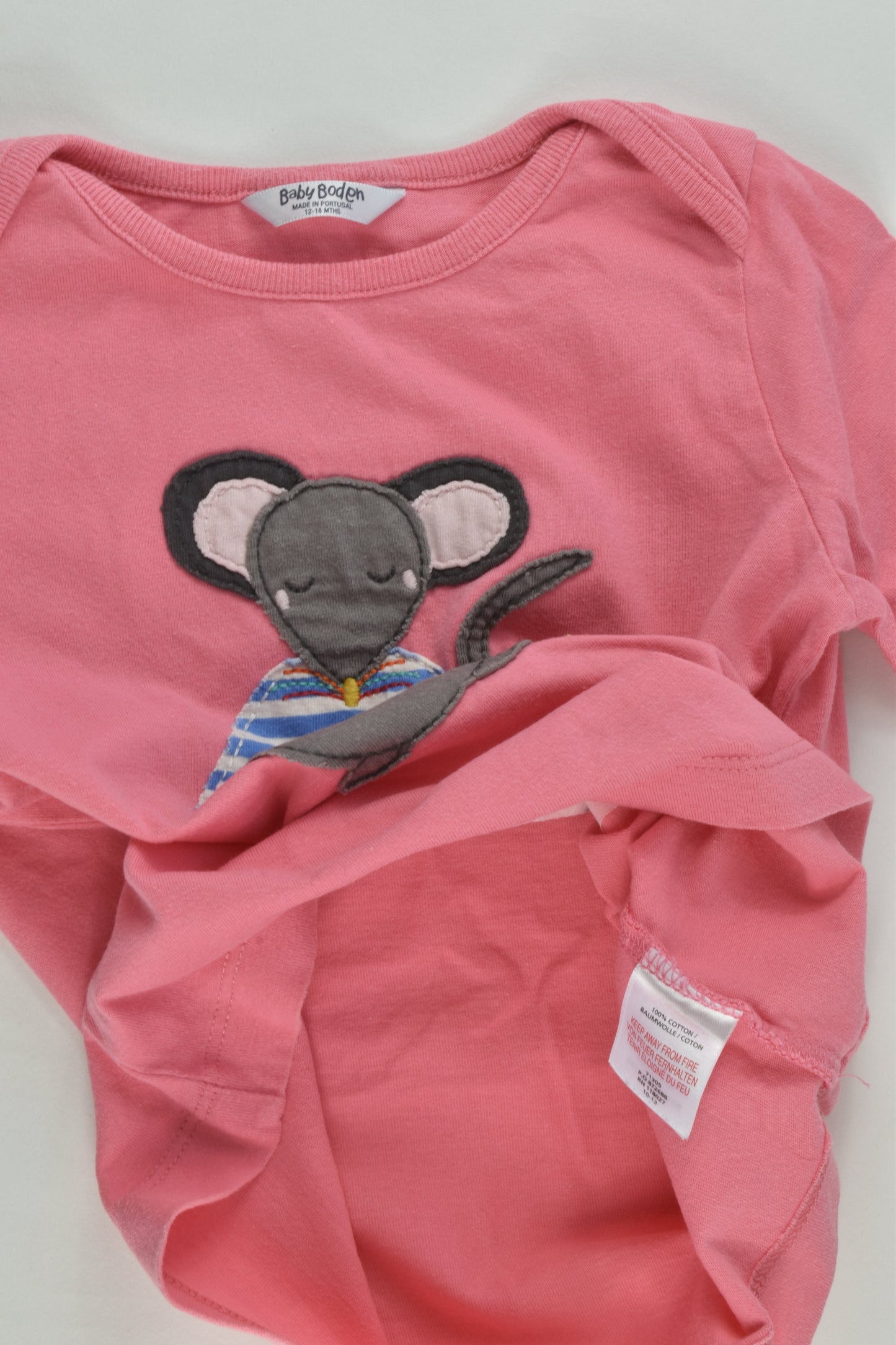 Baby Boden Size 1 (12-18 months) Mouse Top