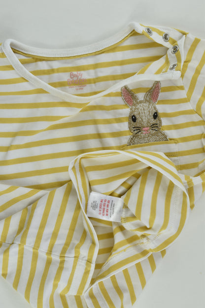 Baby Boden Size 2 (18-14 months) Striped Bunny Top