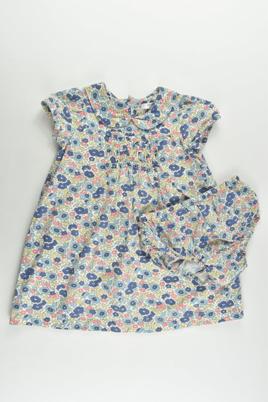 Baby Boden Size 2 (18-24 months) Liberty Print Lined Dress and Matching Bloomers