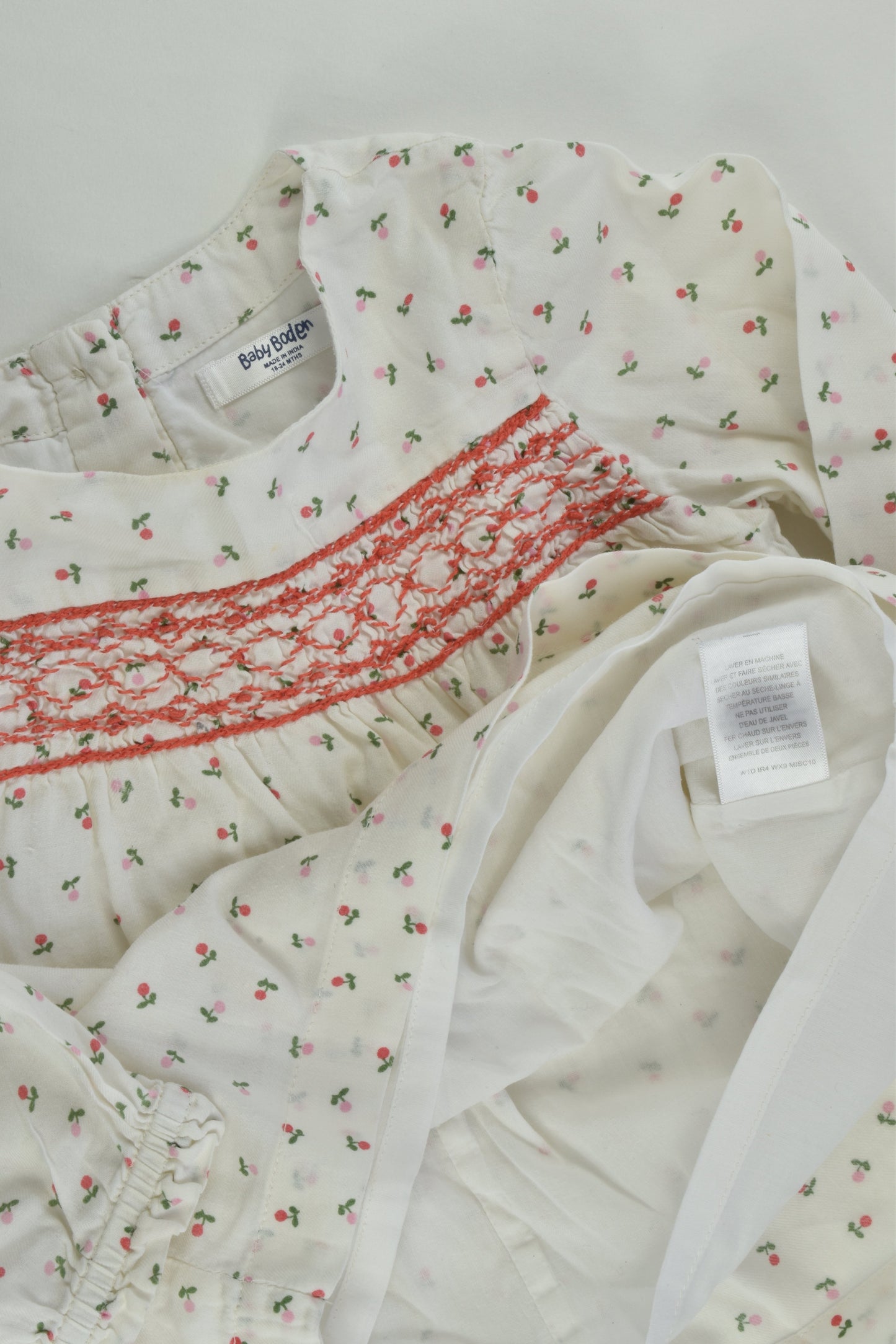 Baby Boden Size 2 (18-24 months) Lined Smocked Blouse