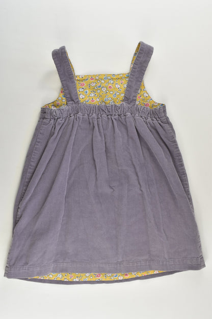 Baby Boden Size 2-3 Liberty Print Lined Elephant Cord Dress