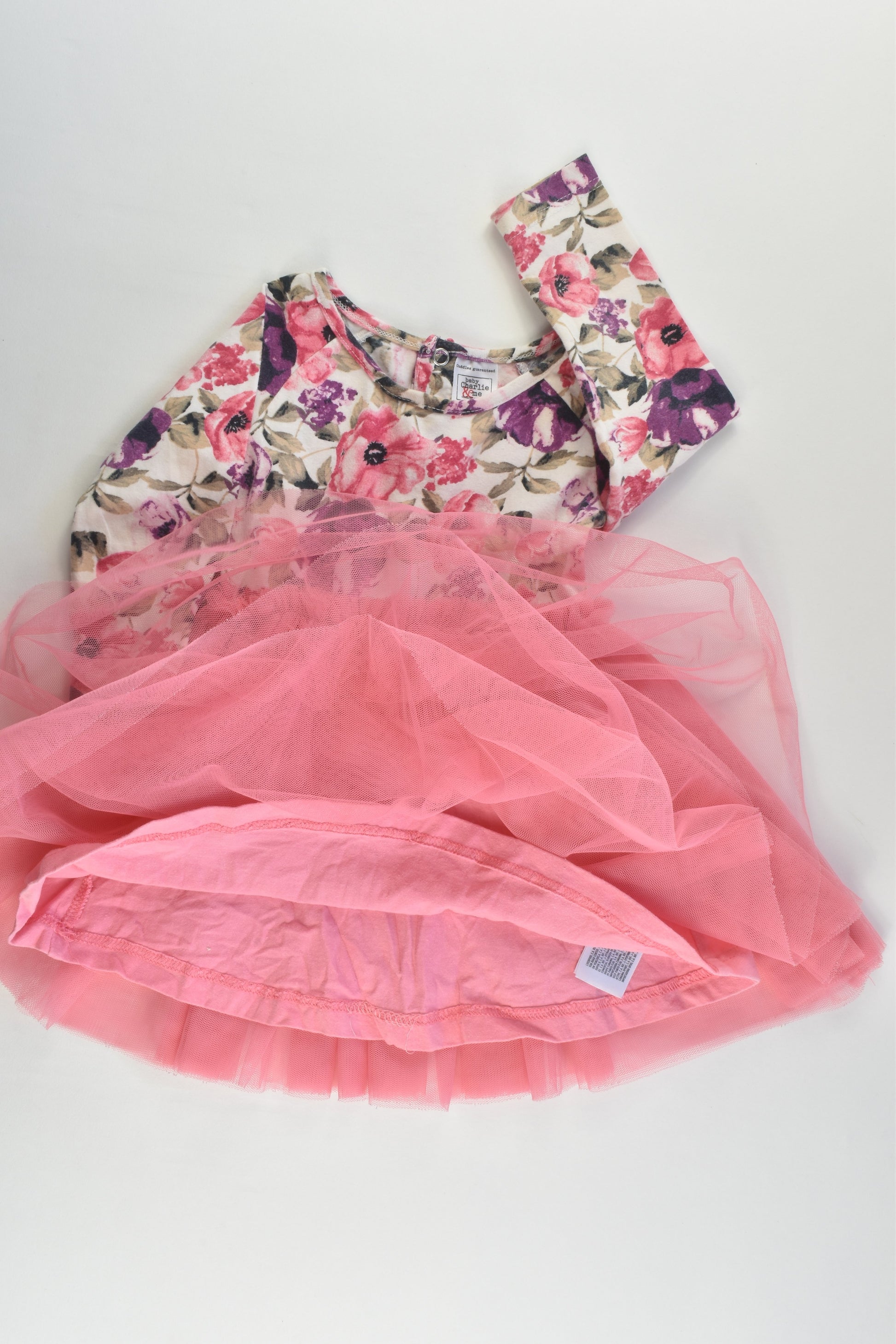 Baby Charlie & Me Size 0 (6-12 months) Floral Tulle Dress
