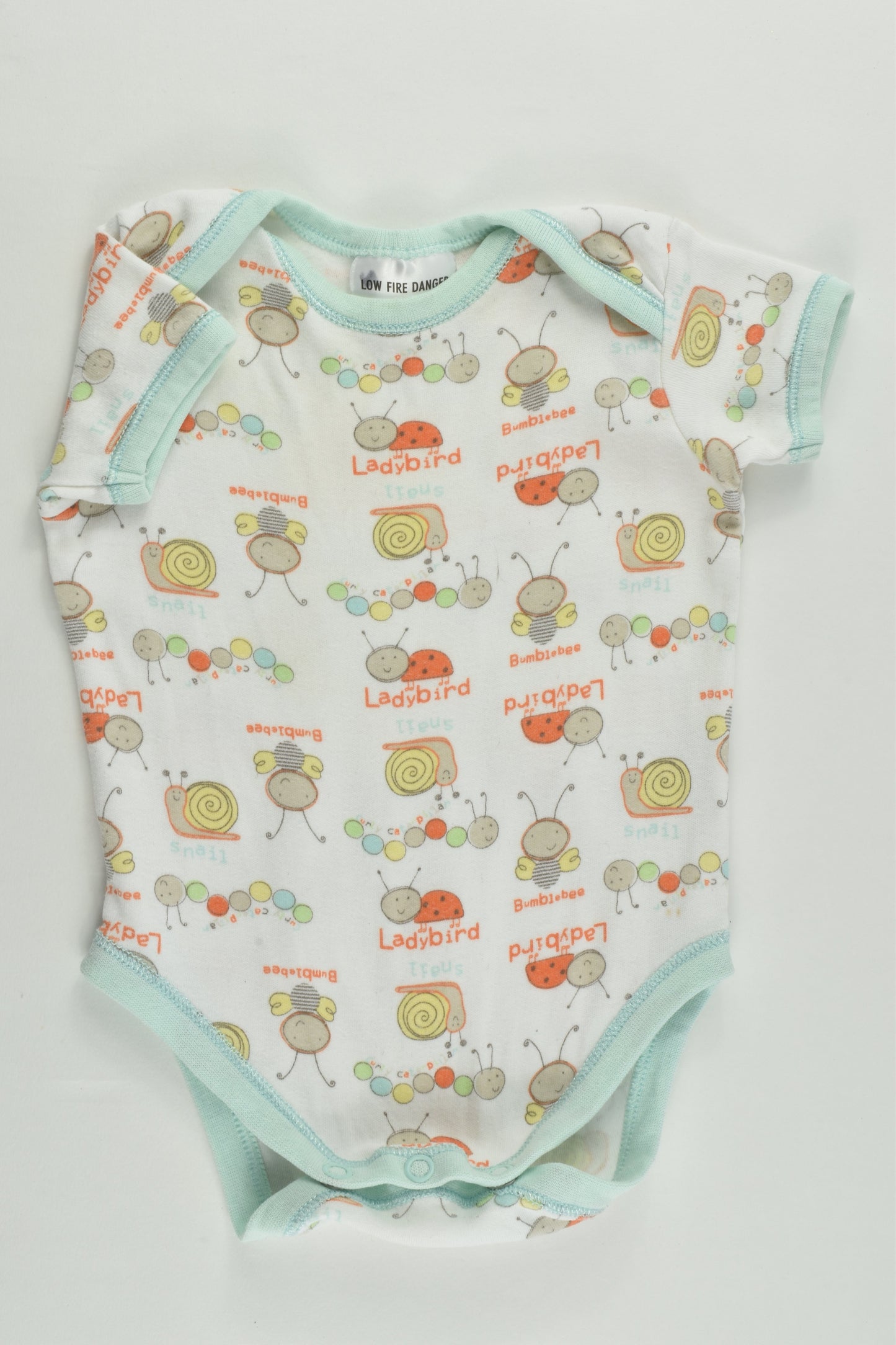 Baby Club Size 000 Bumblebees and Other Animals Bodysuit