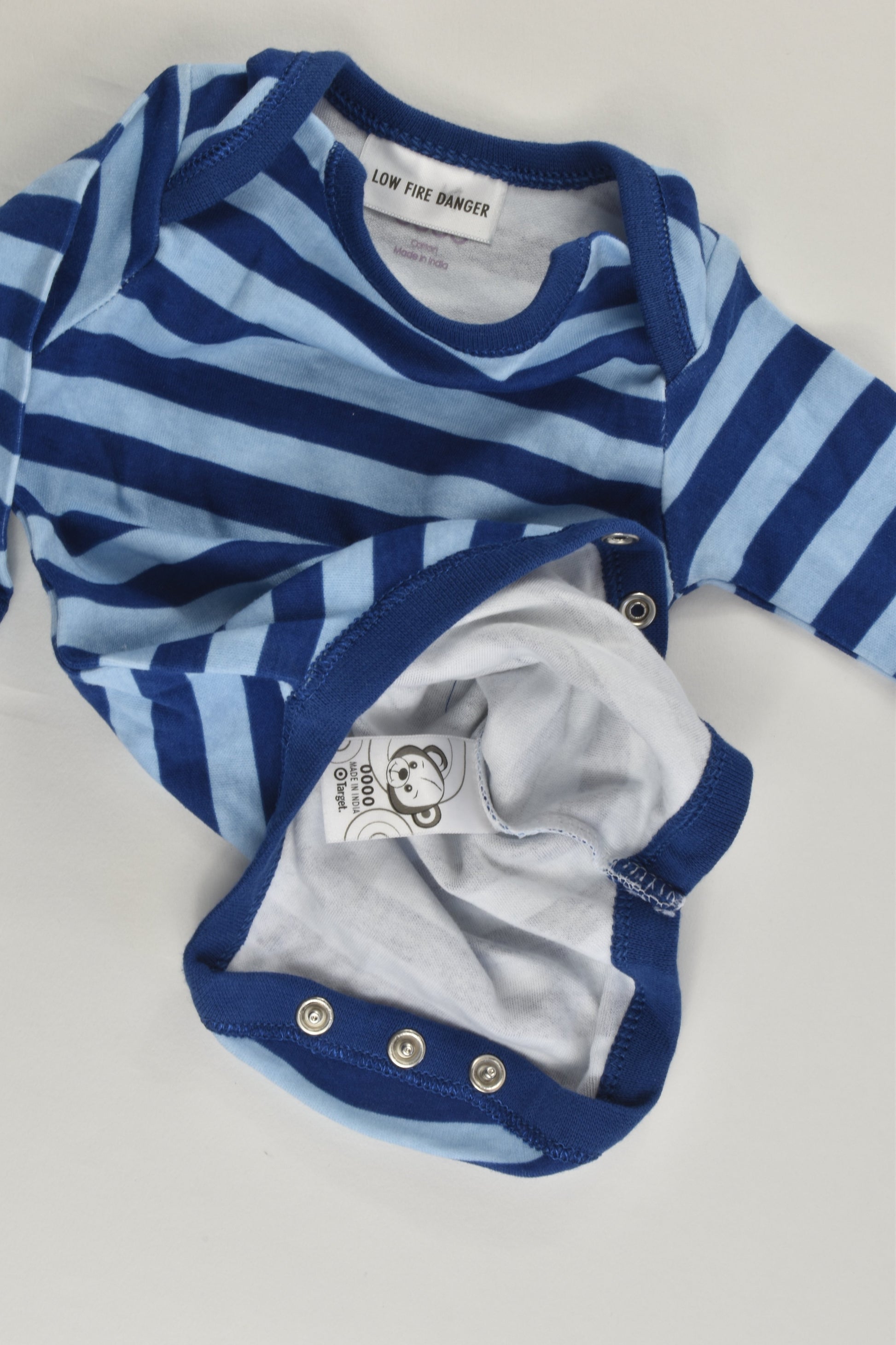 Baby Club Size 0000 Striped Bodysuit