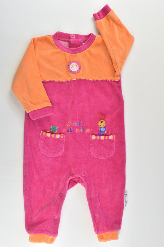 Baby Einstein Size 00 'C Is For Catepillar' Velour Romper
