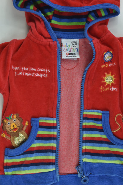 Baby Einstein Size 000 Colourful Velour Hooded Jumper