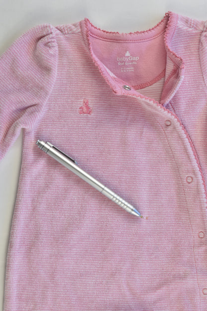 Baby Gap Size 0-3 months Striped Footed Velour Romper