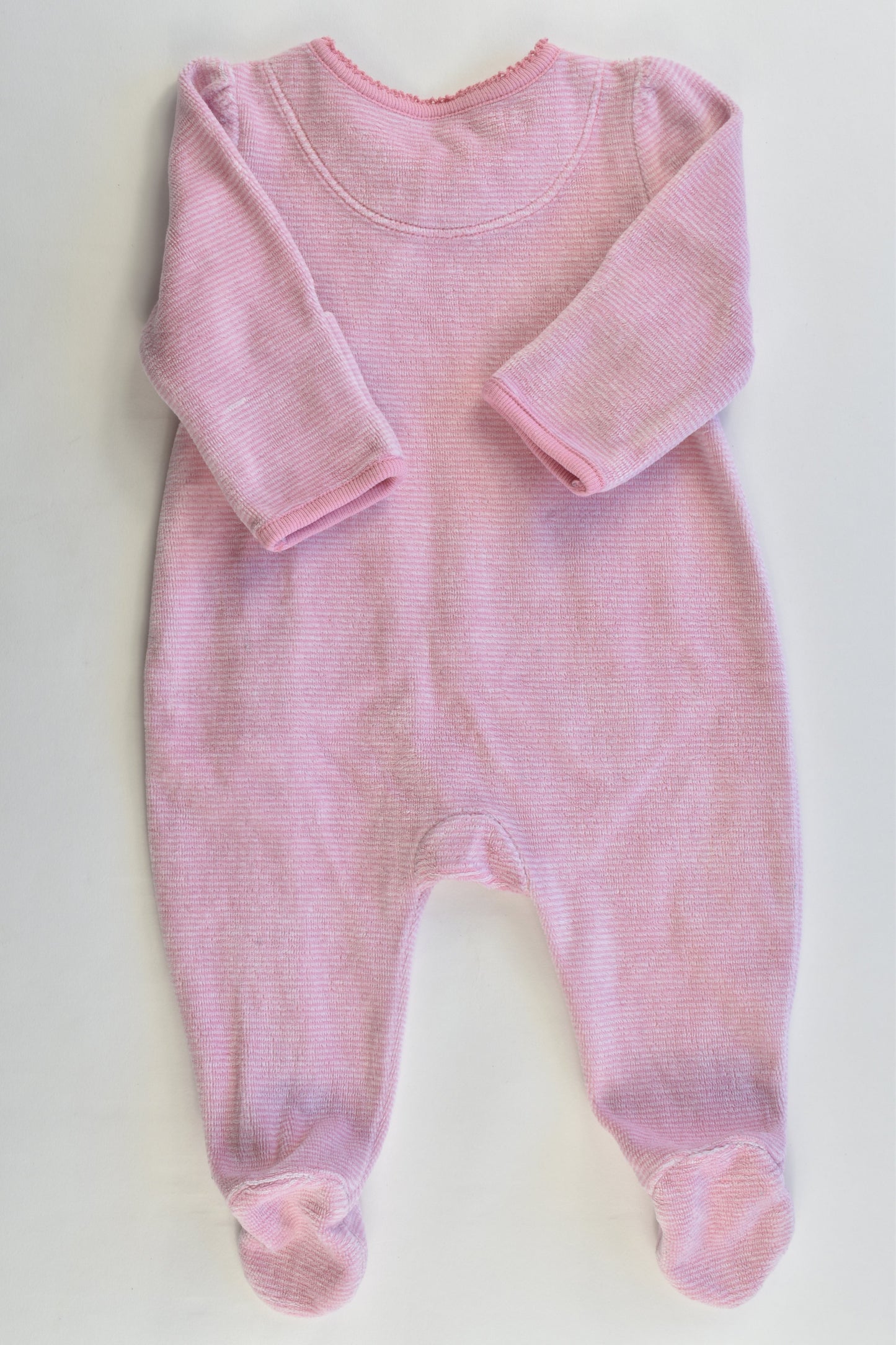 Baby Gap Size 0-3 months Striped Footed Velour Romper