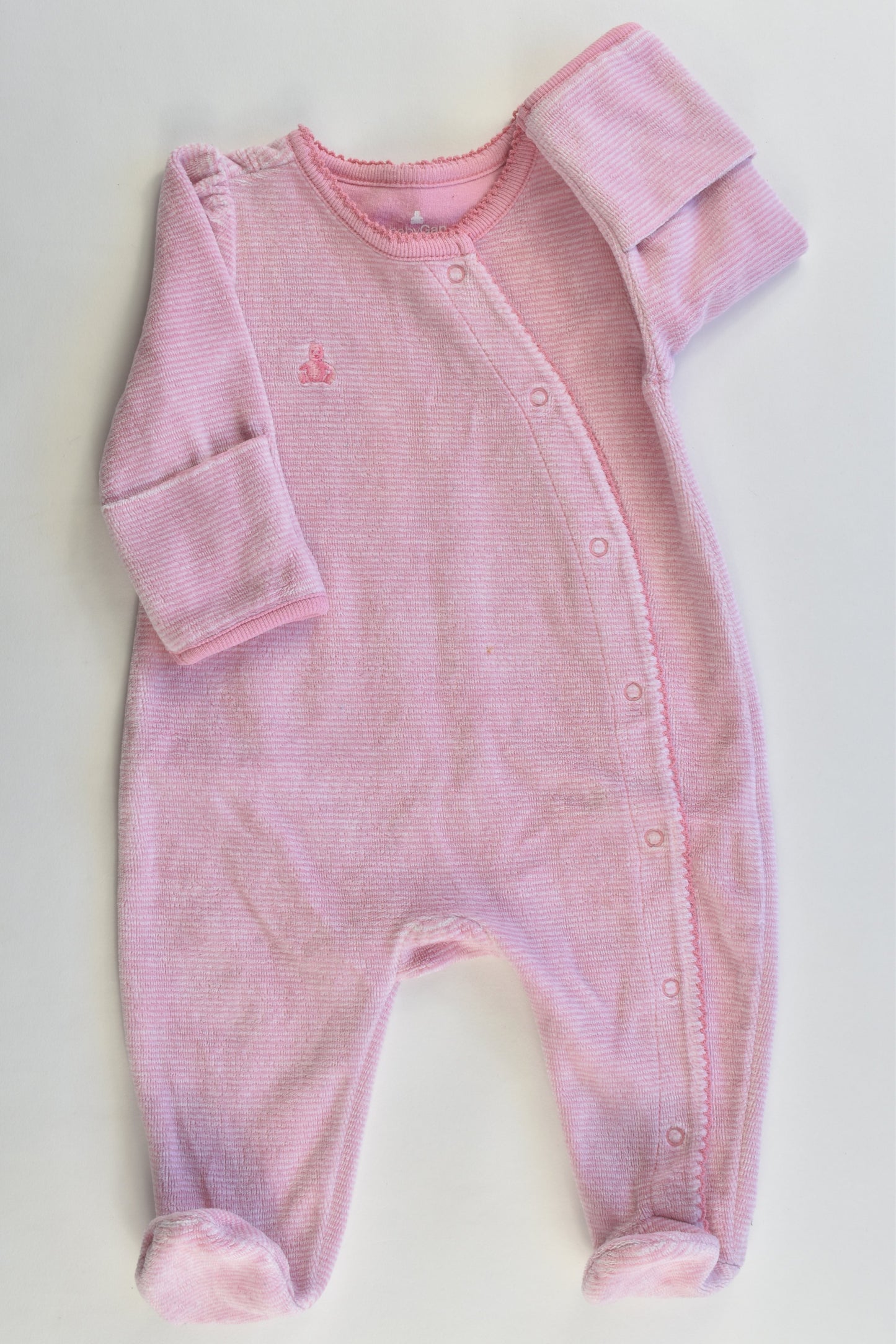 Baby Gap Size 0-3 months Striped Footed Velour Romper