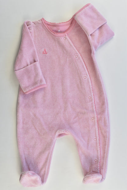 Baby Gap Size 0-3 months Striped Footed Velour Romper