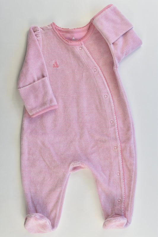 Baby Gap Size 0-3 months Striped Footed Velour Romper