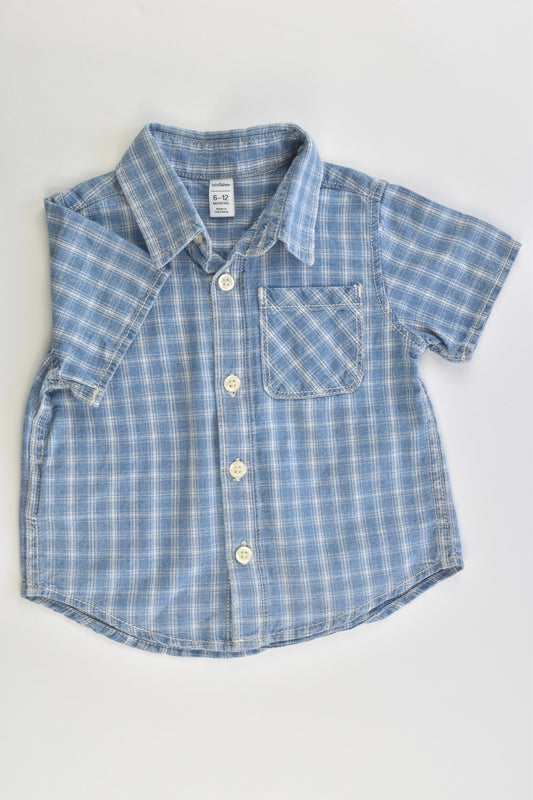 Baby Gap Size 0 (6-12 months, 70 cm) Checked Collared Shirt