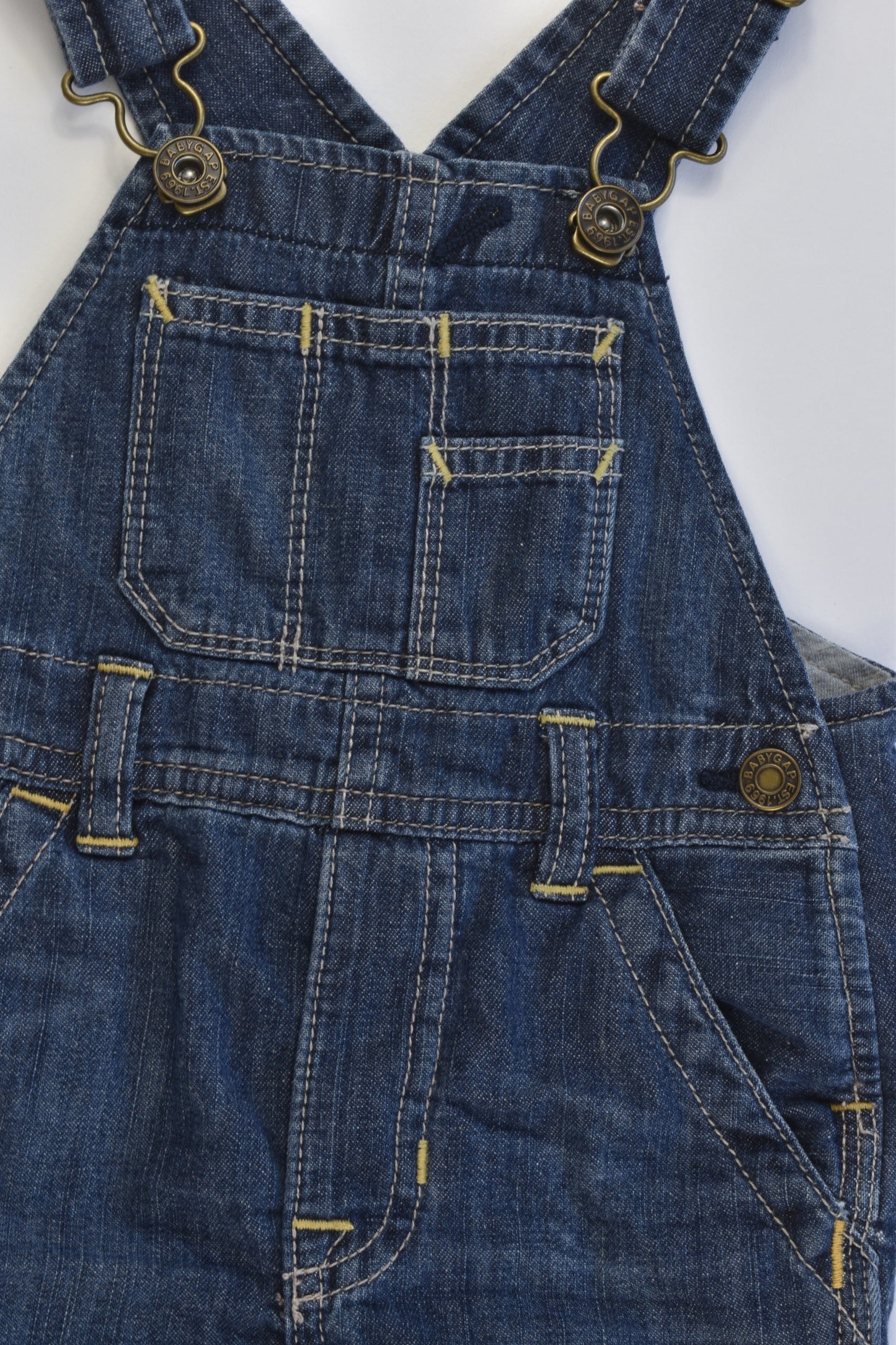 Baby Gap Size 0 (6-12 months, 70 cm) Lined Denim Overalls