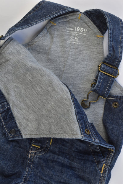 Baby Gap Size 0 (6-12 months, 70 cm) Lined Denim Overalls