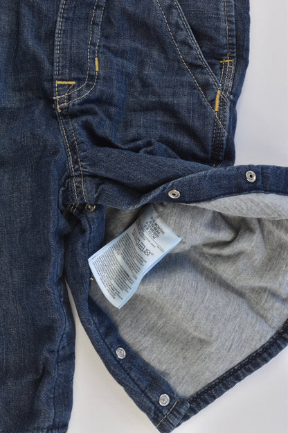 Baby Gap Size 0 (6-12 months, 70 cm) Lined Denim Overalls