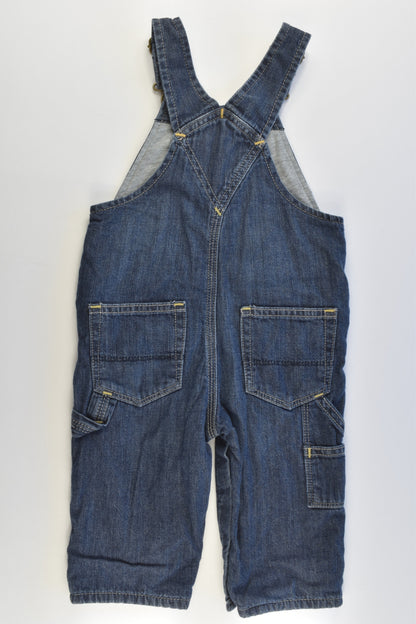 Baby Gap Size 0 (6-12 months, 70 cm) Lined Denim Overalls