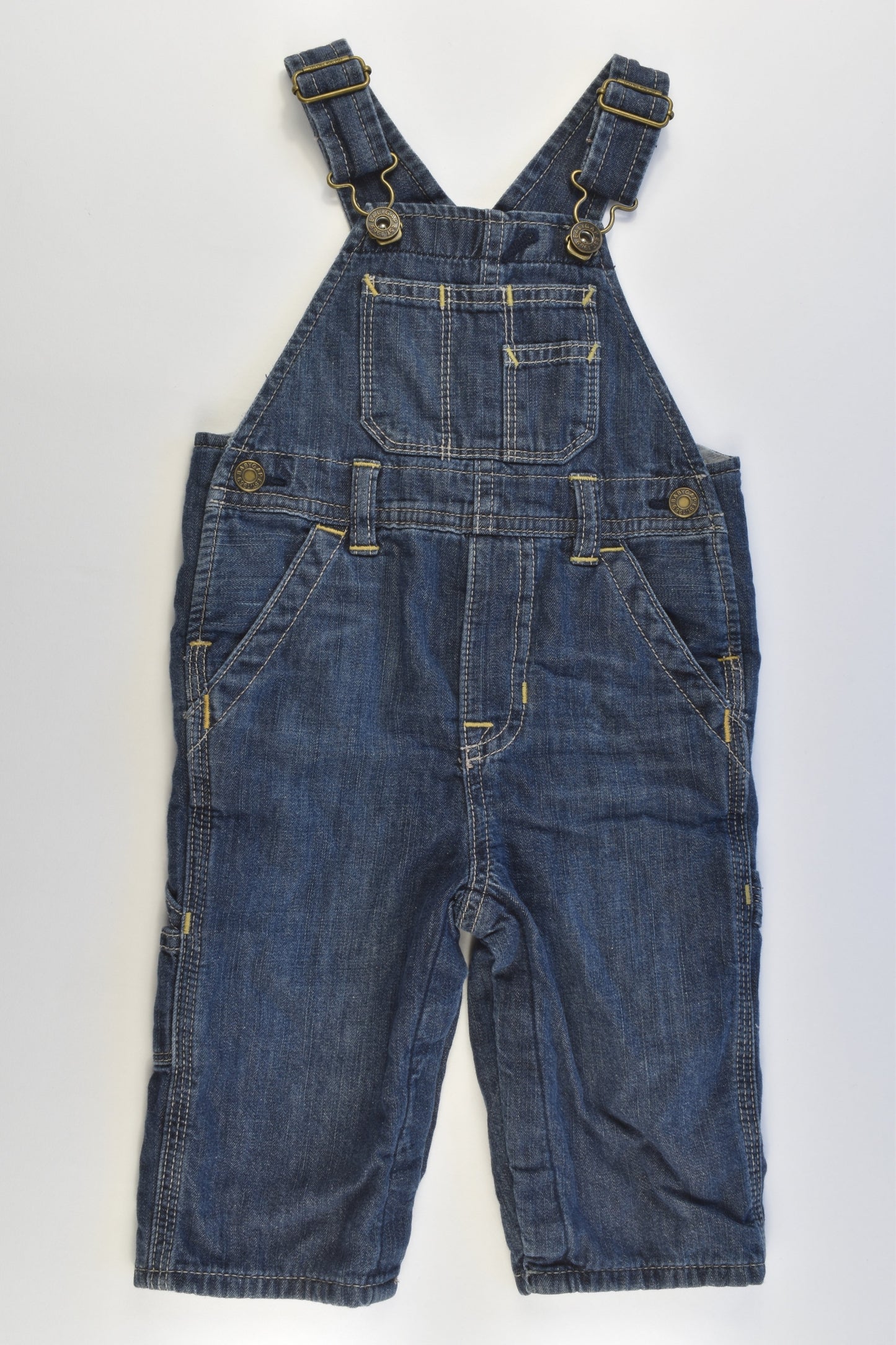 Baby Gap Size 0 (6-12 months, 70 cm) Lined Denim Overalls
