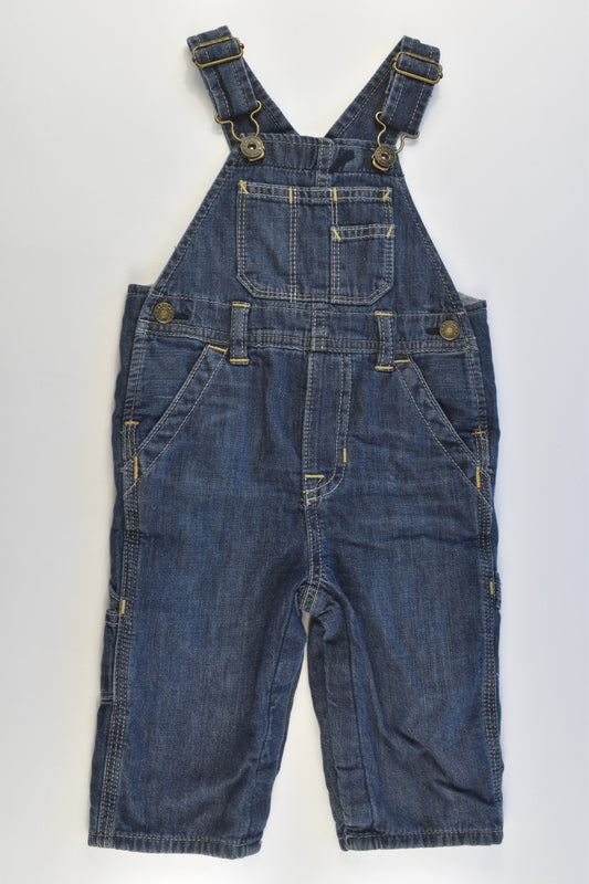 Baby Gap Size 0 (6-12 months, 70 cm) Lined Denim Overalls