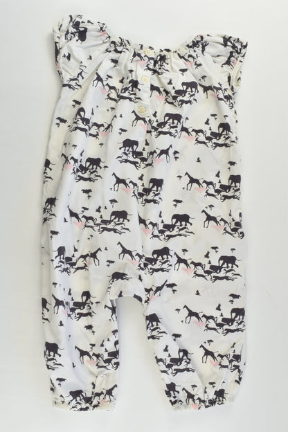 Baby Gap Size 0 (6-12 months) Safari Animals Playsuit