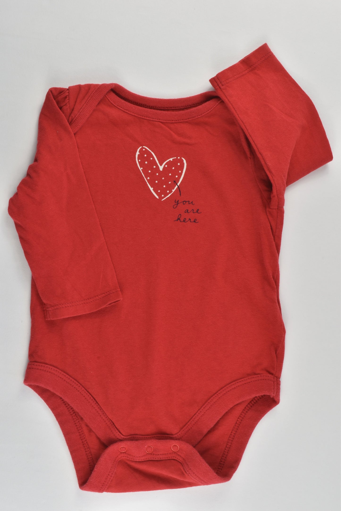 Baby Gap Size 00 (3-6 months) 'You Are Here' Bodysuit